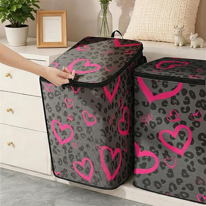 2pcs closet organizers and storage under bed,clothing blanket sweater sheet bedding comforter duvet quilt pillow toy storage bags with lids,dorm room essentials for containers 95L