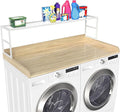 GDLF Washer Dryer Countertop Laundry Countertop with Washer Dryer Shelf, 54" W x27.55 D, Natural Wood Color