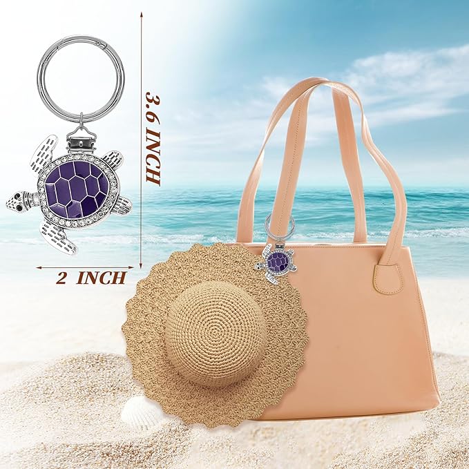 2Pcs Hat Clip for Travel on Bag - Turtle Beach Cruise Essentials Accessory for Handbag Backpack Luggage Purse Travel