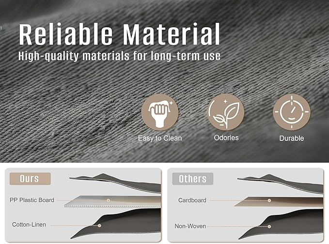 3 Pack Fabric Storage Bins for Shelves | 14¾" L*10¼" W*8¼" H Closet Storage Bins | Collapsible Closet Organizers for Clothes | Linen Clothes Bins | Black