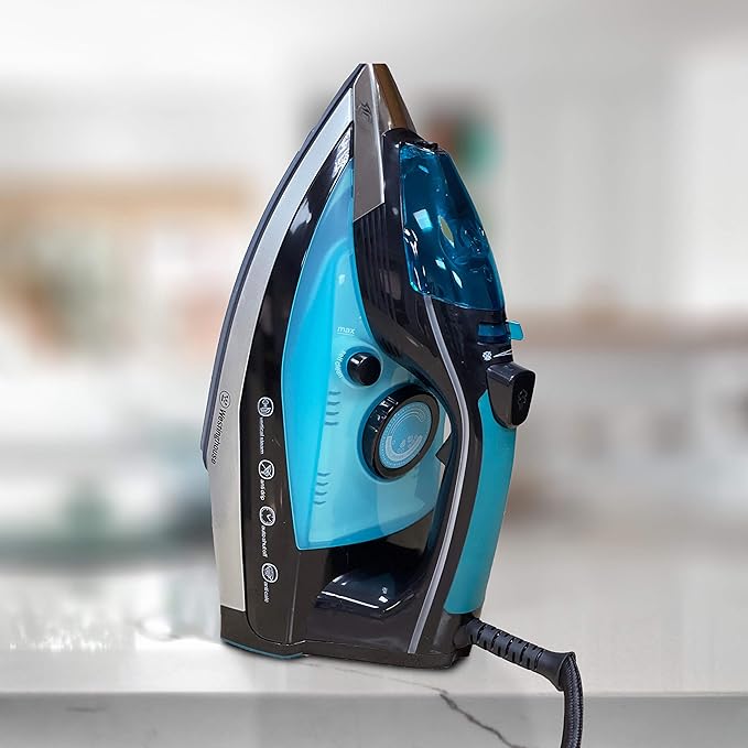 Westinghouse 220v Iron 2500 watts with Steam & Auto Shut Off 220 – 240 Volts 50/60 hz Bundle with Dynastar Plug Adapter (NOT for USA)