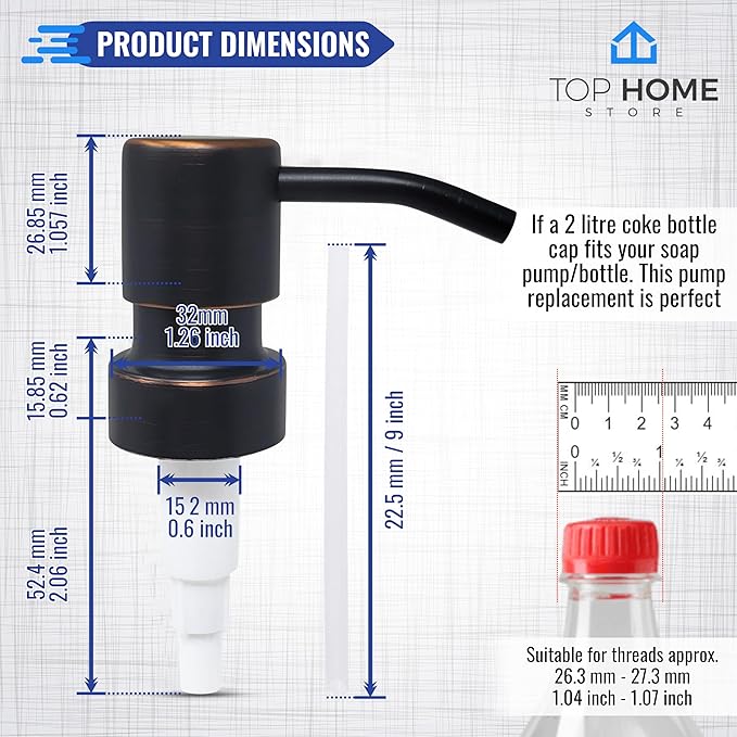 Bathroom Countertop Soap Dispensers (Oil Rubbed Bronze, 4 Pack)