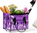 tobyto Reusable Grocery Bag on Wheels, 105L Foldable Rolling Tote, Shopping Trolley 66LBS Capacity - Water-Resistant for Laundry, Picnic, Storage & Travel