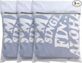 FOYERNUAGE 3pcs PREMIUM Honeycomb Mesh Laundry Bags for Delicates with Zipper,Travel Storage Organize Bags,Clothing Washing Bags for Blouse,Hosiery,Pants,Extra Strong,Medium 16x20inch(3M)