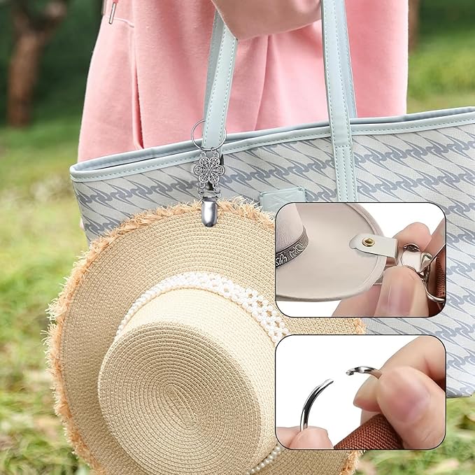 3/4pcs Hat Clip for Travel New Outdoor Backpack Luggage Storage Multi-Purpose Straw Hat Accessory