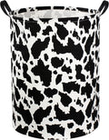 Cow Print Laundry Basket Baby Nursery Clothes Hamper Collapsible Toy Storage Bin Organizer with Handles for Kids,Boys and Girls Room Decor(Cow)