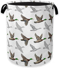 Collapsible Laundry Basket,Mallard Duck Dirty Clothes Hamper,Farmhouse Hampers for Bedroom Waterproof Oxford Cloth Storage Organizer for Bathroom,Nursery,Dorm,16x20 Inch