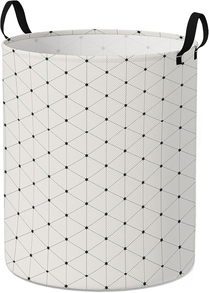 Laundry Hamper for Bedroom,Dirty Clothes Basket,Laundry Basket with Handles,Kids Girls Room Canvas Hamper Bag,Blankets,Towel,Toy Storage Organizer