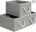StorageWorks Foldable Storage Bins, Closet Organizer Bins, Shelf Baskets for Organization, Clothes Storage Bins, Toy Organizers and Storage Basket, Gray, 3-Pack, Small