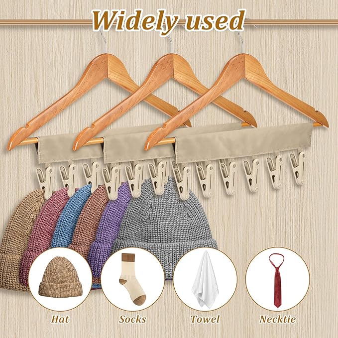 3Pcs Underwear Hanger, Underwear Drying Hanger, Underwear Clip, Peg Hanger, Clothes Drying Clip, Clothes Peg, 6 Clip Practical Underwear Clip for Home
