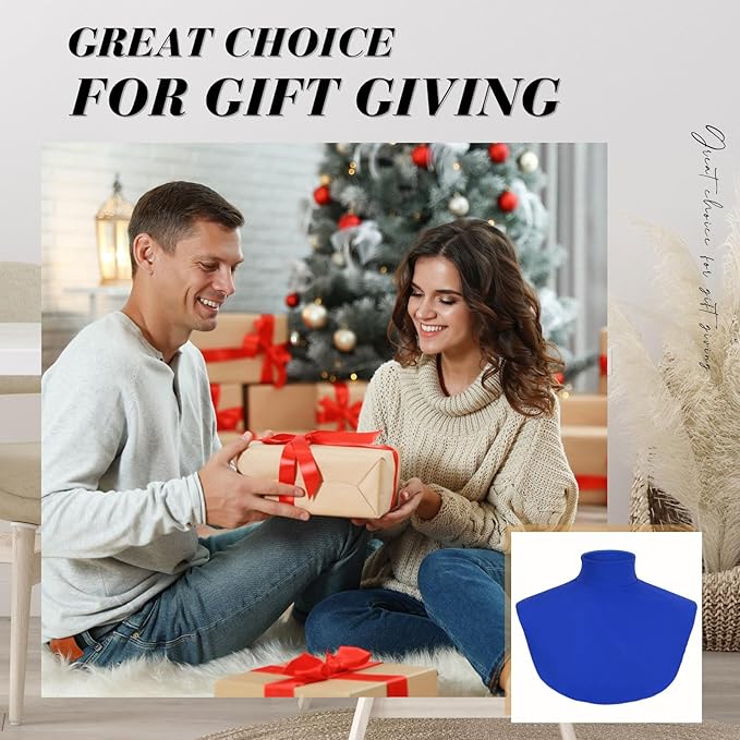 Turtleneck Dickey Extra Large Fake Collar Detachable Dickey Collar Half Mock Turtleneck for Men Women