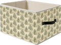 Retro Christmas Tree Storage Bin Box with Handles, Classic Nostalgic Holiday Winter Christmas Foldable Organizer Basket Toybox for Home Bedroom Bathroom Clothes Toys Books