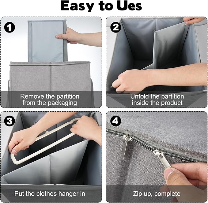 Clothes Organizer Bag-Rigid Containers with Lid, Large Hanger Holder Separate Triangle Hanger Caddy Organizer Box for Closet Tidier Laundry Rooms Wardrobe Drying Rack (1)