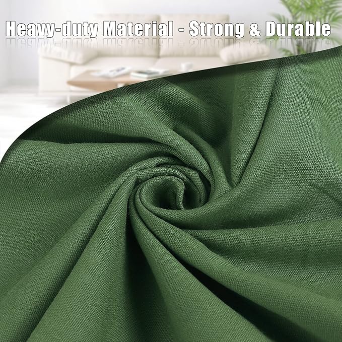 Sanlykate Large Canvas Cotton Laundry Bag with Drawstring & Handles, Heavy Duty Durable Dirty Clothes Organizer, Tear Resistant Hamper Liner Storage Bag, Travel Sack, 25.5 x 34inch - Army Green