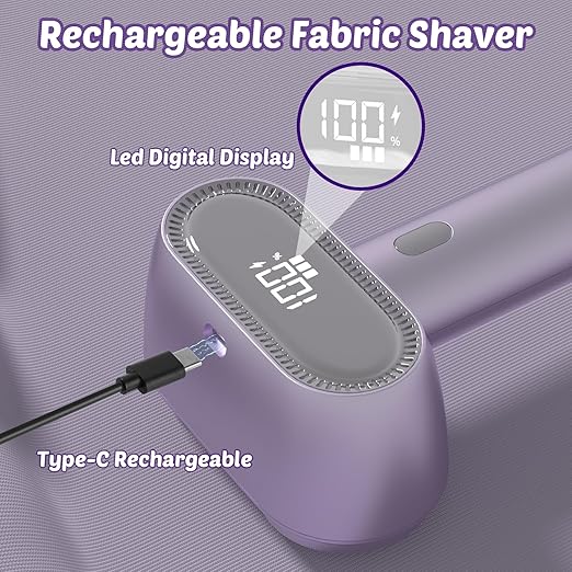 Fabric Shaver, Rechargeable Double-Head Lint Remover, Electric Lint Shaver and Clothing Shaver to Remove Pillings and Fuzz Easily
