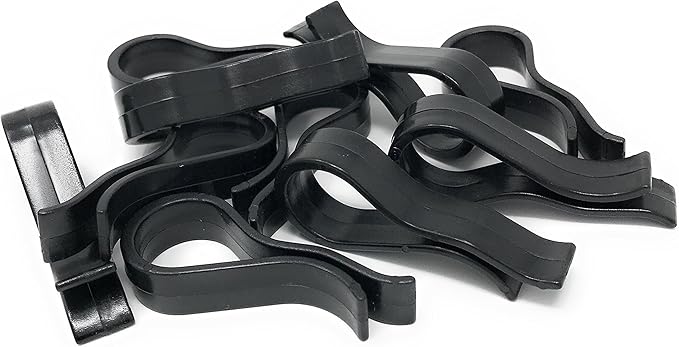 Strut Clip - Grid Towels Scarf Hanger Pant Plastic Jet Clips Garment Shirt Coat Sweater Trousers Secured Gripper Dress Pack (100 Black)