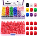 Swpeet 820Pcs 9 Common Sizes Plastic Hanger Size Markers Assortment Kit and 150Pcs Red【 Sizes L 】 Plastic Clothes Hanger Size Markers Color