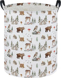 Kids Laundry Basket Animal Hamper for Nursery Woodland Hamper Cute Kids Storage Bin Organizer Room Decor for Home(Woodland animal)