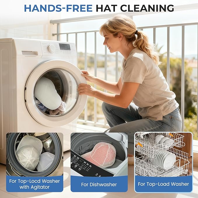 Hat Washer Cage Hats Cleaner, Cap Cleaner Baseball caps for Washing Machine or Dishwasher