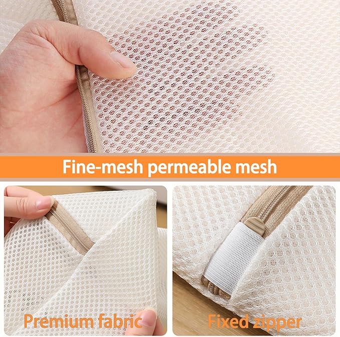 Durable Honeycomb Mesh Laundry Bags for Delicates,lingerie, socks and gloves, yoga pants, jeans or even jackets, scarves (4Pcs 16 x 20 Inches Large)