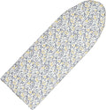 Seiritex Over The Door Ironing Board Cover 13 x 37 inch, Small Ironing Board Cover w Heat Reflective 3 Layers Thick Padding with Hook and Loop Fasteners (Flora)