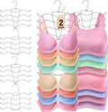 HOUSE DAY Bra Hangers 2 Pack, Tank Top Hangers Space Saving Hanger for Closet Organizers and Storage, Bra Organizer Closet Hanger Space Saver for Camisoles, Bras, Belts, Ties, Scarves, Swimsuits