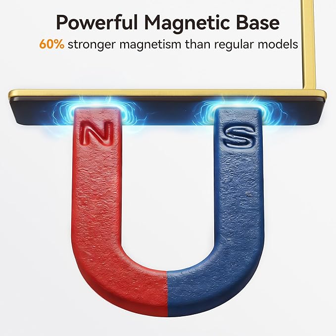 Heavy-Duty Magnetic Paper Towel Holder Fits Jumbo Rolls, Gold, Suitable for Kitchens, RVs, Washing Machines, BBQ Carts