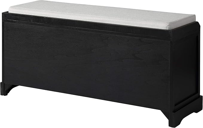 Merax Classic Wood Entryway Bench with 3 Drawers, 3 Rattan Basket Shoe Cabinet for Hallway Front Door Black