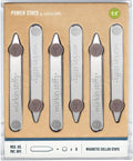 Würkin Stiffs Power Stays Magnetic Collar Stays|Power Stays with Storage Case | Metal Shirt Collar Stays for Men Clothing