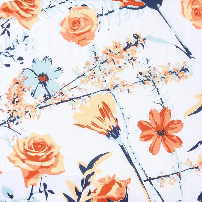 Juvale Ironing Board Cover & Pad - Standard Size 15 x 54 in, Multicolor Floral Print - Extra-Thick Laminated Cotton & Foam Padding with Drawstring Fit - Slip-On Iron Board Cover