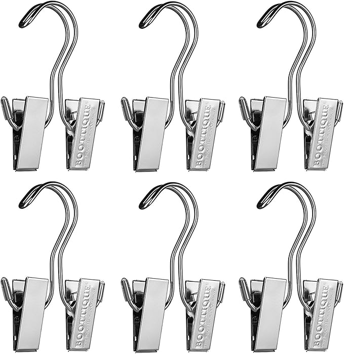 Boottique Boot Organizer: The Boot Rack - Fits in Most Closets- Hangs, Holds, Shapes, & Protects every size and style of Boots (The Boot Rack with 6 Original Silver Hangers)