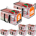 Clear Heavy Duty Extra Large Moving Bags, Reinforced Handle and Double Zipper Storage Bags, Packing Bags Alternative (8 Packs)