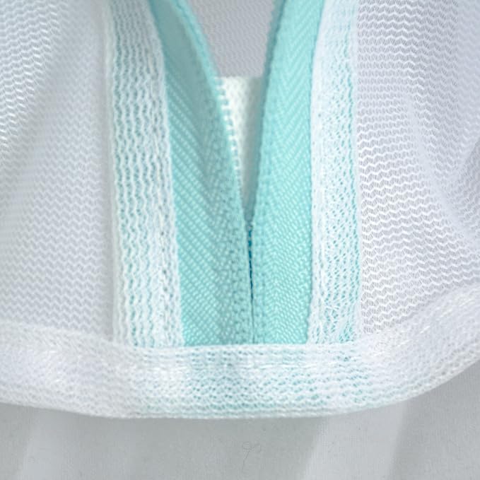 EASY WASH - Large 3D Mesh Laundry Bag Set – Perfect for Bras, Sweaters, Stockings & Delicates, Ideal for Travel, Storage & Laundry. Includes Bonus Organizer Pouch, Durable Mesh, Colorful zippers.