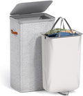 Sorbus Laundry Hamper with Lid - Collapsible Fabric Laundry Basket with Handles and Removable Laundry Bag – 26.5 Gallon (100 L) Dirty Clothes Hamper for Bedroom, bathroom and dorm (Gray)