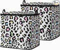 Large Comforter Storage Bag with Zipper,Closet Organizer for Clothes/Blankets/Quilts/Pillows,Fabric Moving Bags with Portable Handles 95L(2-Pack)