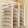 SEVEN LUCKY LIGHT Pants Hangers Space Saving 80%, 3 Packs Cloud Ladder Pants Hanger for Pants Leggings Scarves Ties Sheets Dorm Room Essentials Closet Organizers and Storage Hangers for Clothes
