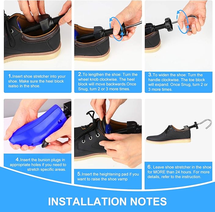 JJDPARTS Shoe Stretcher, Pair 4-Way Shoe Expander Widener Shoe Tree Extender for Women Men