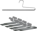 Mawa by Reston Lloyd Non-Slip Space Saving Clothes Hanger with Single Rod for Pants, Style KH/1, Set of 160, Black