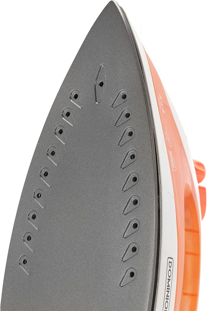 Dominion Steam Iron for Clothes With Non-Stick Soleplate, Lightweight 1200W Clothes Iron With Adjustable Thermostat Control, Self Clean, Pivoting Cord, and Steam/Dry/Spray Functions, Coral