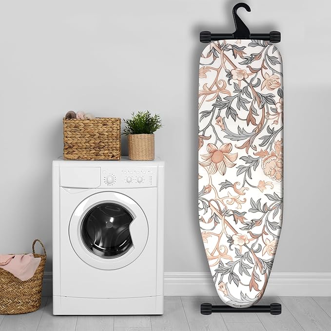 Thick Padded Ironing Board Cover and Pad – Extra Soft & Heatproof Surface – Reflective Heat Technology, Heavy-Duty Fabric – Fits Standard Sizes (15″X54″)