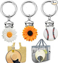 3pcs Hat Clip for Travel on Bag, Hat Holder for Purse Bag Crossbody Luggage, Beach Vacation Cruise Essentials Travel Accessories, Strong Grip Space-saving Hat Clips for Women/Family