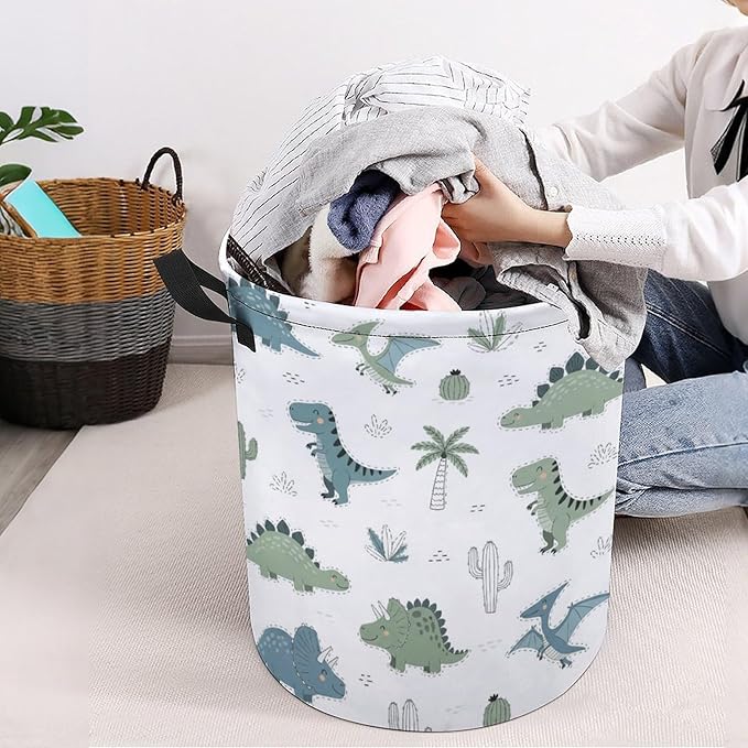 Cute Dinosaur Laundry Basket Palm Boys Hamper Clothes Hamper Toy Storage Bin Dinosaur Room Decor for Boys