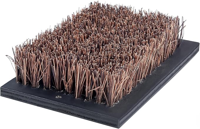 Heavy Duty Boot Scraper Brush Outdoor, Cast Iron Shoe Scrapers with Brushes, Boot Scrubber and Boot Cleaner Brush for Entryway, Garden, Farm (Replacement Bristle Brush)