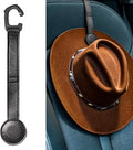 1 Pack Cowboy Hat Hanger for Car, Magnetic Hat Holder for Truck, Jeep, SUV, Headrest Hook Organizer for Caps, Keys, Sunglasses, Bags (Black) (1)
