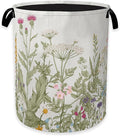 Laundry Hamper,Rustic Wild Flowers Laundry Basket,Spring Floral Portable Collapsible Laundry Room Organization Storage for Dorm Room,Nursery,Bathroom,Bedroom,16x20 Inch