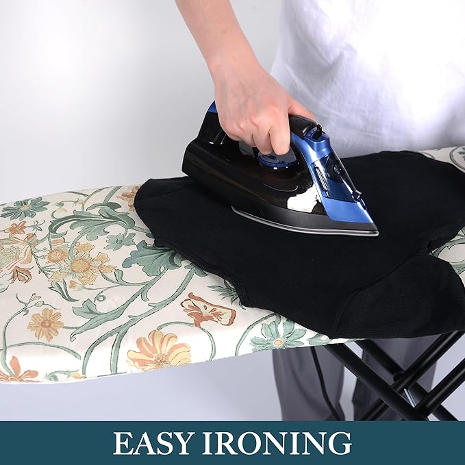 Premium Ironing Board Cover and Pad – Reflective Heat Technology, Heavy-Duty Fabric – Scorch & Stain-Resistant Padding (15″X54″)