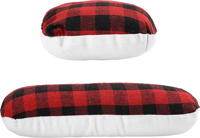 Sewing Ham Pressing Ham for Tailors, Solid Seam Roll Set, Cushion Tool for Ironing Heat Insulation Pad, Sleeve, Collar, Curved, Darts, Body Seam Ironing Accessories, Red and Black Plaid
