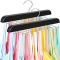 Tank Top Hanger with Premium Wood, 24 Large Capacity, Space Saving,360 Degree Rotating, Foldable Metal Hooks, Tank Tops