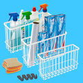 Cabinet Door Organizer 3Pcs, Foil and Plastic Wrap Organizer with 2 Sponges, Cabinet Door Storage with 3 Caddy Adhesive, for Aluminum Foil, Plastic Wrap, Wool Dryer Balls, White,(Small, Medium, Large)
