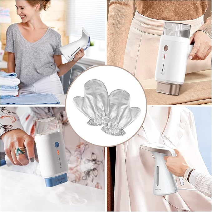 Newbealer 2 PCS Garment Steamer Ironing Glove, Anti Steam Heat Resistant Protective Gloves for Clothes Steamers, Replacement Accessories